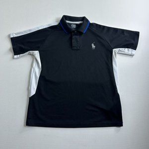 Polo Ralph Lauren Black Short Sleeve Polo Shirt Youth Boys‎ Size Large Preppy